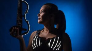 electric violin, lighting violin, lighted violin, french riviera violin